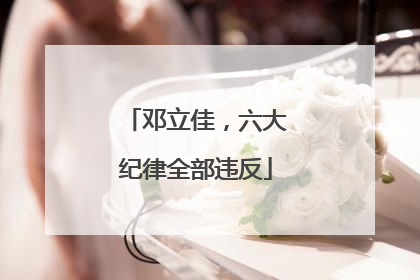 邓立佳，六大纪律全部违反