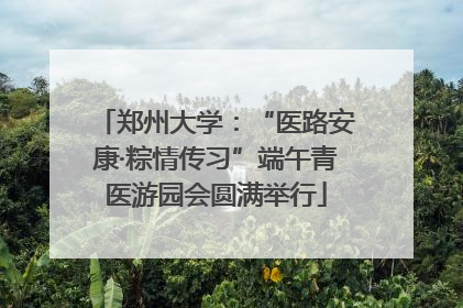 郑州大学：“医路安康·粽情传习”端午青医游园会圆满举行