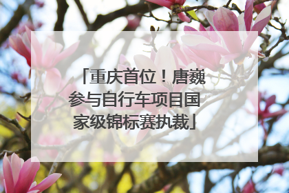 重庆首位！唐巍参与自行车项目国家级锦标赛执裁