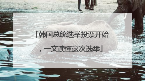 韩国总统选举投票开始，一文读懂这次选举
