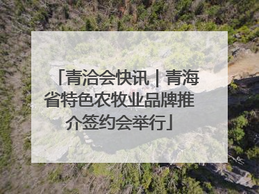 青洽会快讯｜青海省特色农牧业品牌推介签约会举行