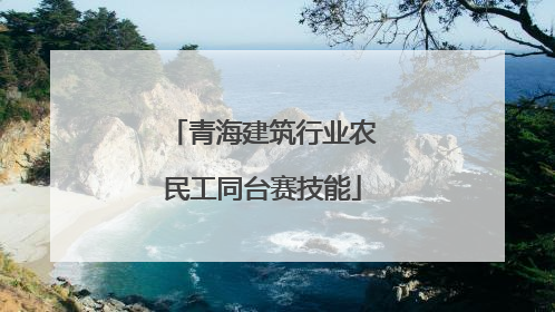 青海建筑行业农民工同台赛技能