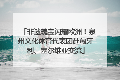 非遗瑰宝闪耀欧洲！泉州文化体育代表团赴匈牙利、塞尔维亚交流
