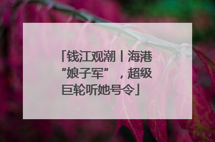 钱江观潮丨海港“娘子军”，超级巨轮听她号令