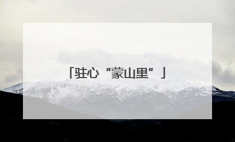 驻心“蒙山里”