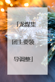 龙煤集团主要领导调整