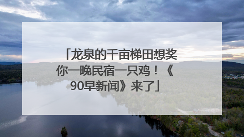 龙泉的千亩梯田想奖你一晚民宿一只鸡！《90早新闻》来了