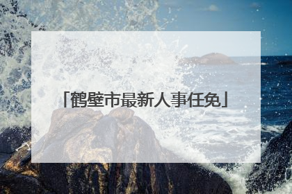 鹤壁市最新人事任免