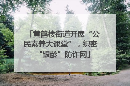 黄鹤楼街道开展“公民素养大课堂”，织密“银龄”防诈网