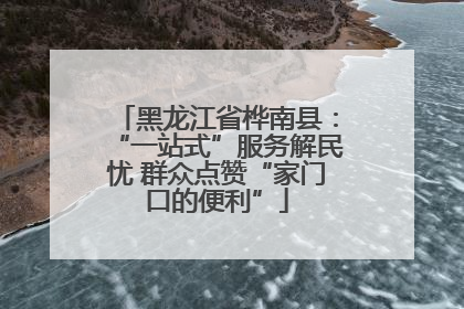 黑龙江省桦南县：“一站式”服务解民忧 群众点赞“家门口的便利”