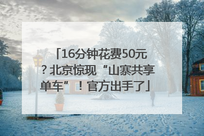 16分钟花费50元？北京惊现“山寨共享单车”！官方出手了