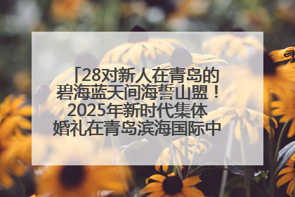 28对新人在青岛的碧海蓝天间海誓山盟！2025年新时代集体婚礼在青岛滨海国际中心文明实践广场举行