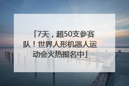 7天，超50支参赛队！世界人形机器人运动会火热报名中