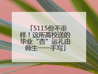 5115份不重样！这所高校送的毕业“杏”运礼由师生一一手写